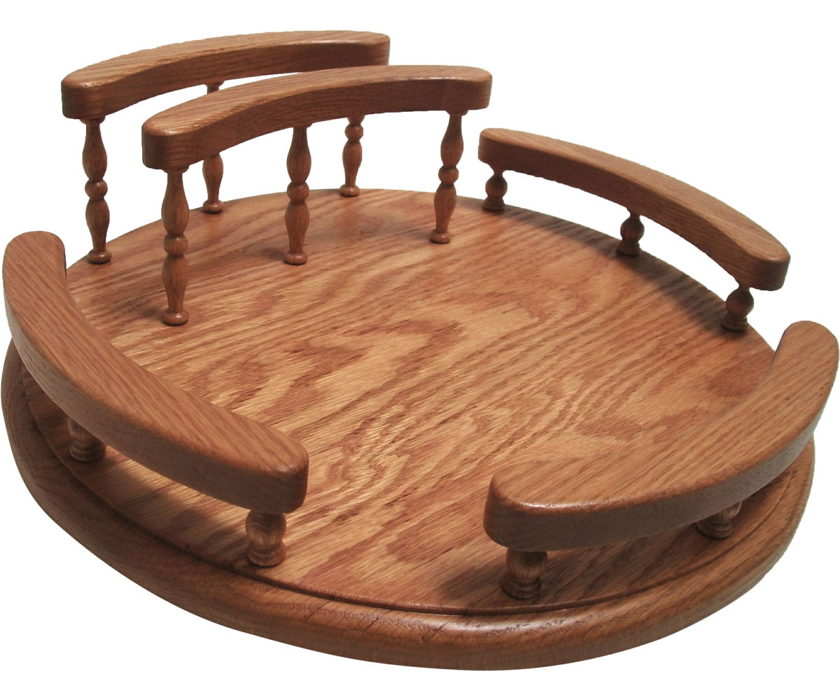Round Lazy Susan w/ Side Napkin Holder Mountain View Furniture