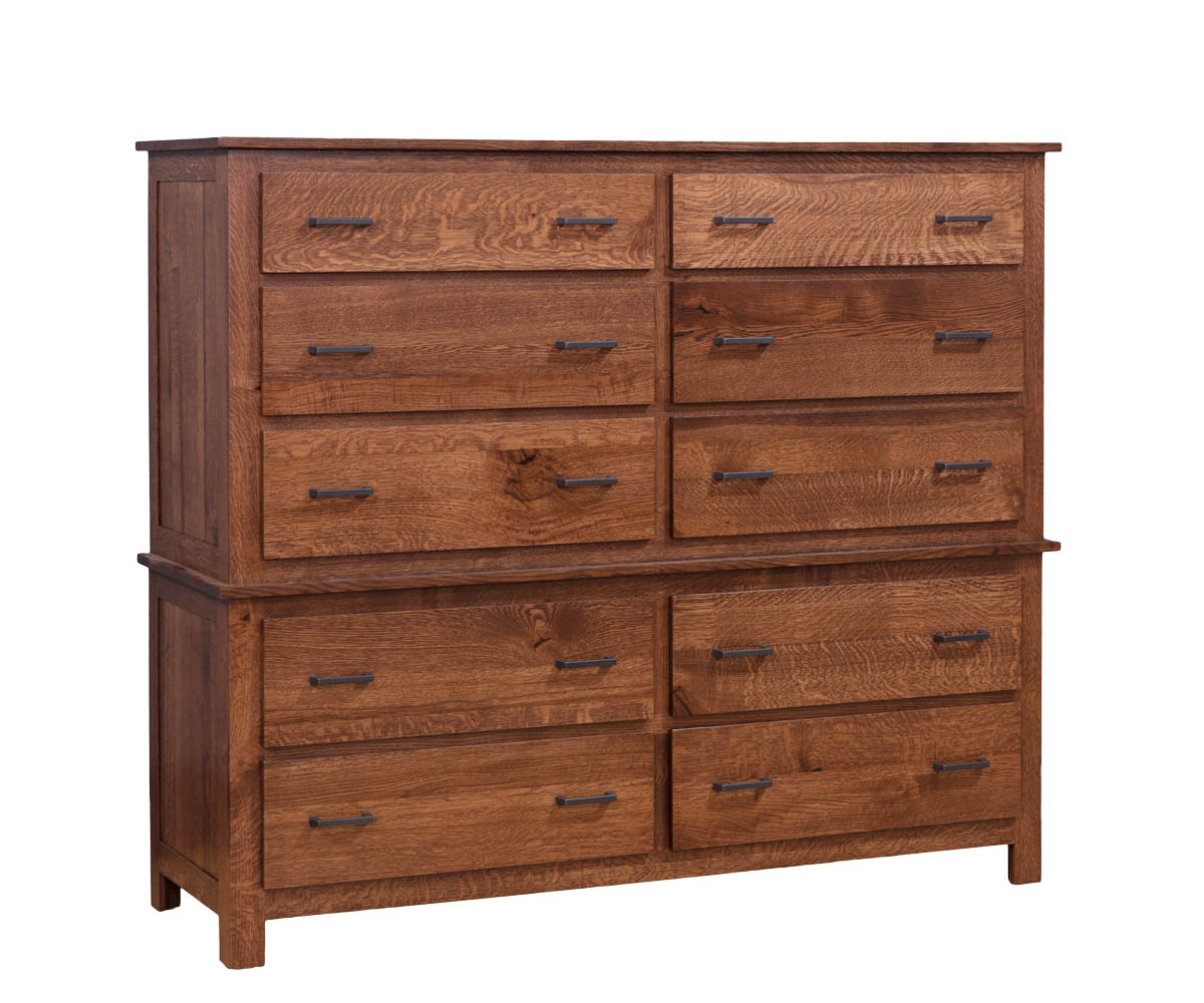 Farm Size Mission Double Chest of Drawers Mountain View Furniture