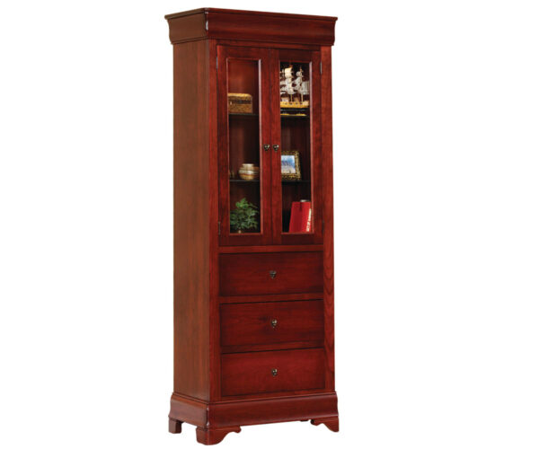 Louis Phillipe 30" Bookcase - With Drawers