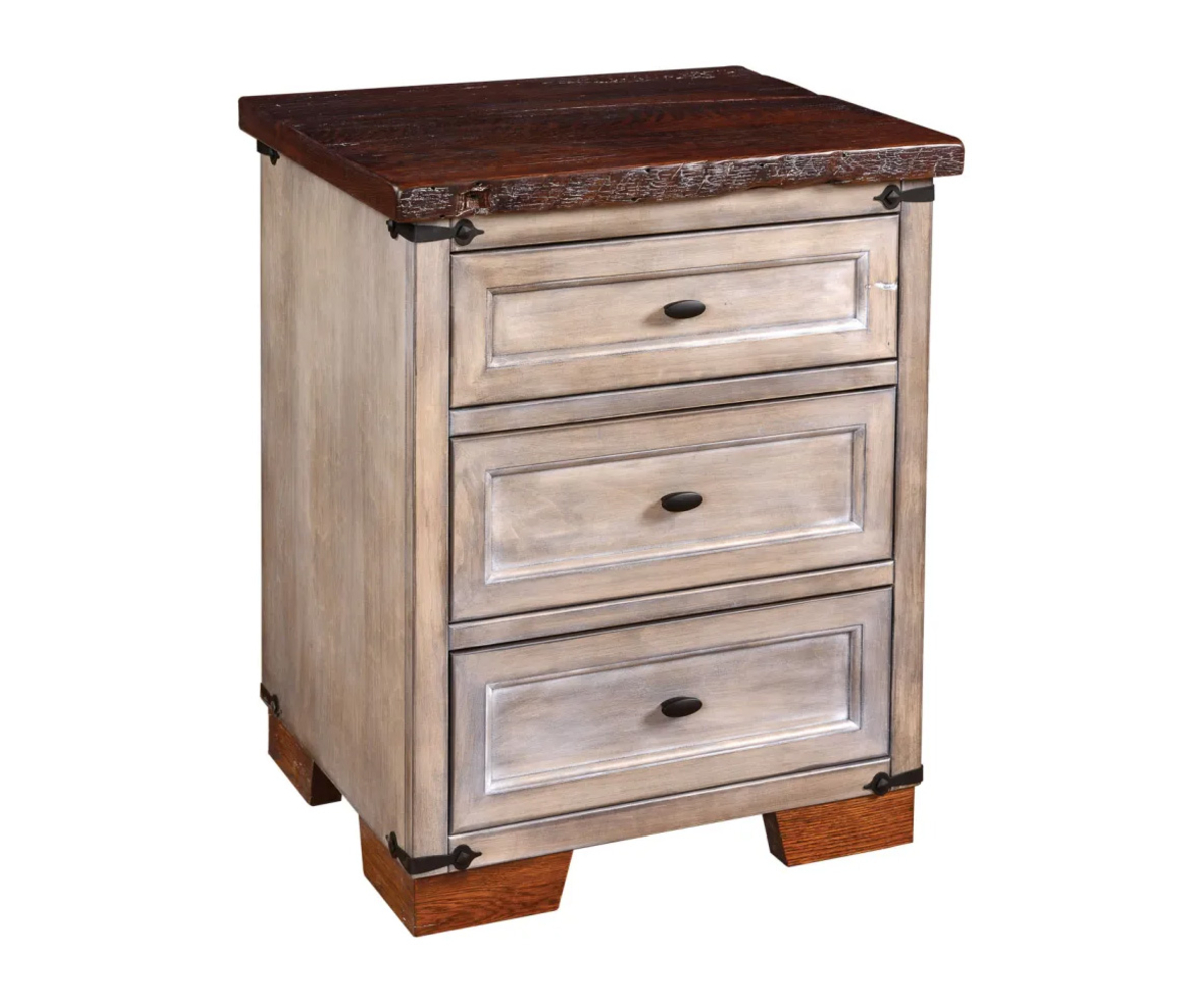 Farmhouse Heritage Three Drawer Nightstand